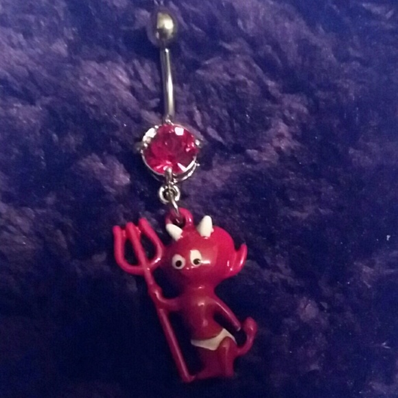 Baby devil belly ring