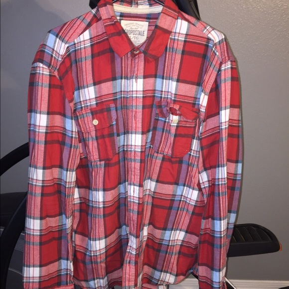 XL Aeropostale Flannel Plaid Button Up. EUC - Picture 1 of 1
