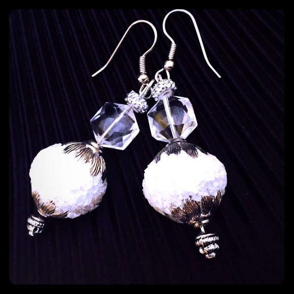Winter White is coming- Ice Crystal earrings
