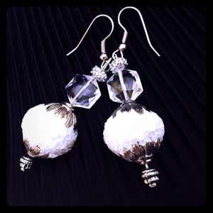 Winter White is coming- Ice Crystal earrings