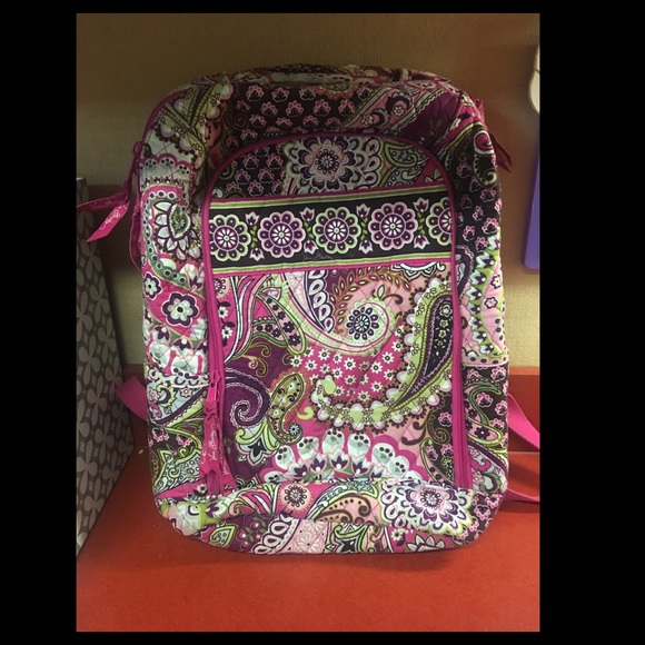Vera Bradley Very Berry Paisley Laptop Backpack