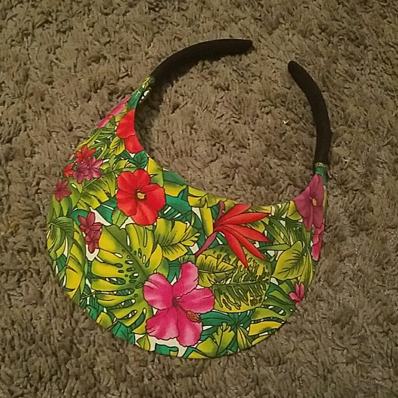 Retro Vintage No Headache Floral Visor