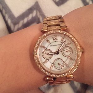 rose gold MK watch