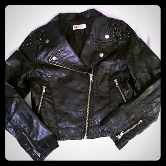 Vegan Leather Girls Jacket size 10-11
