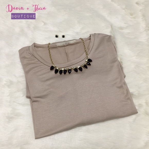 HP 💖 Cappuccino Scoop Neck T-Shirt Dress - Picture 2 of 4