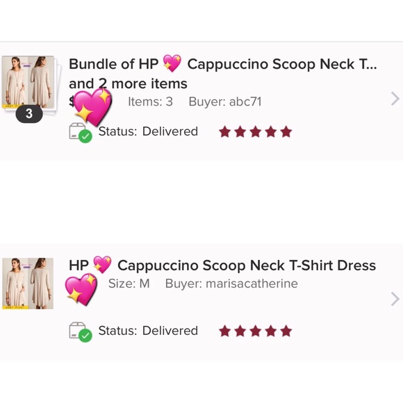 HP 💖 Cappuccino Scoop Neck T-Shirt Dress - Picture 4 of 4