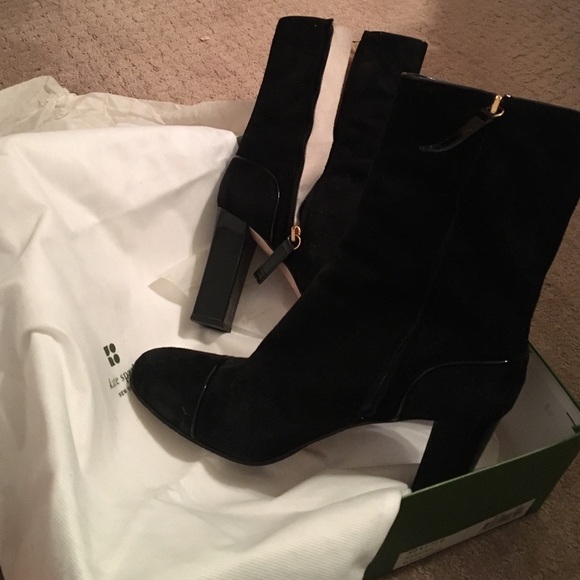 Kate Spade Black suede boots - Picture 3 of 3