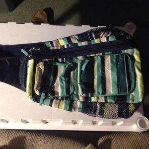 Striped CrossBody Backpack Purse / Slingback Bag