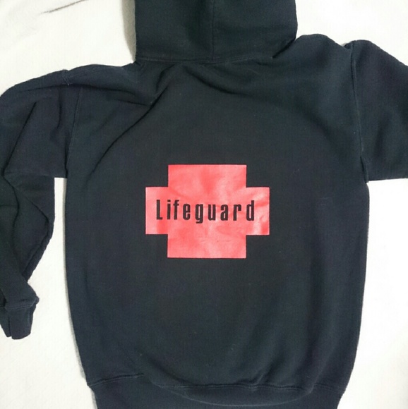 Black "lifeguard" hoodie