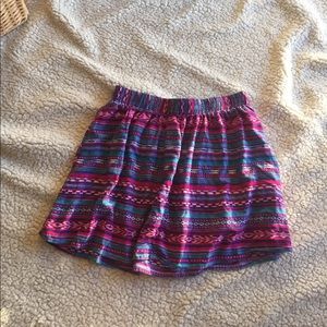 Aztec print mini skirt