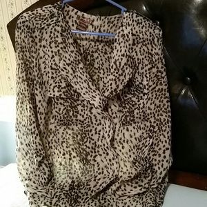 Sheer Cheetah blouse