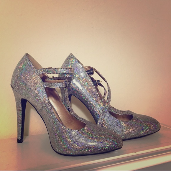 Holographic glitter shoes