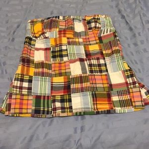 J.Crew plaid tube top