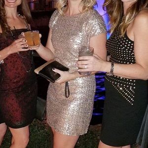 Gold Sequin Dress
