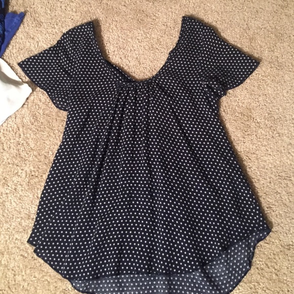 poka dot blouse