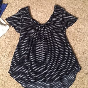 poka dot blouse
