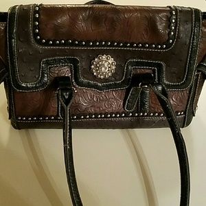 P & G all Leather Purse western