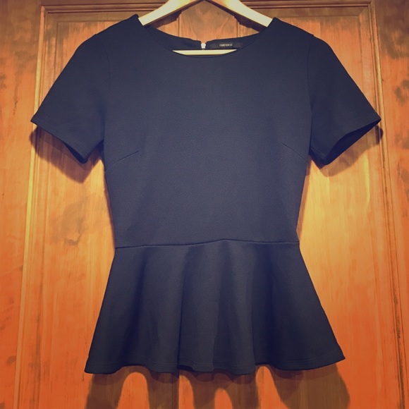 Forever 21 Peplum Top - Picture 1 of 3
