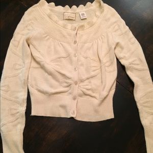 Guinevere cream cardigan from Anthropologie $16
