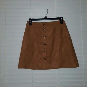 Faux suede HM brand high waisted skirt