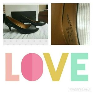 Coach Delilah Matte Peeptoe Pump