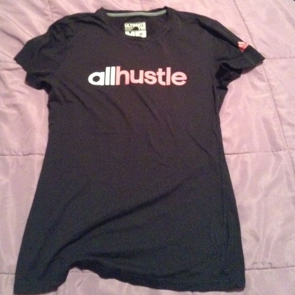 Black Adidas "all hustle" Tee
