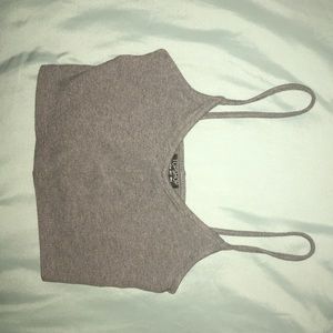 Topshop Gray Crop Top