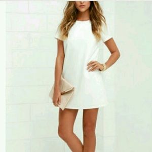 Lulu's white shift dress