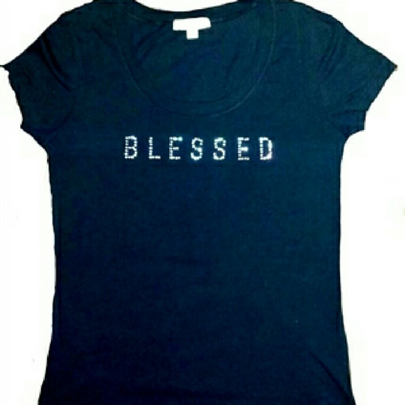 Blessed Rhinestone T-shirt XL
