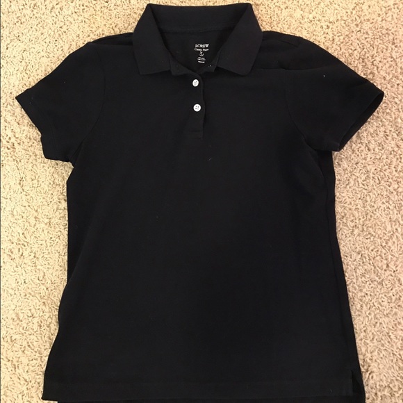 J Crew navy blue short sleeve polo shirt