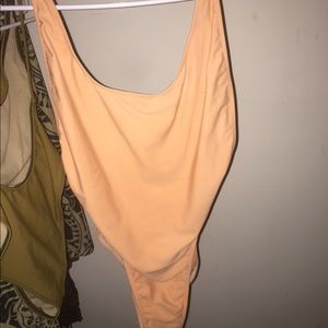 Peach one piece swim suit