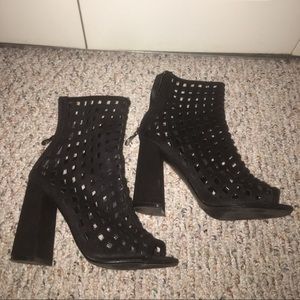 Cut out chunky heels