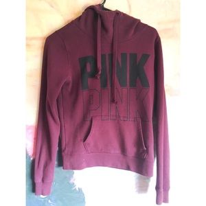 Pink maroon slouch hoodie