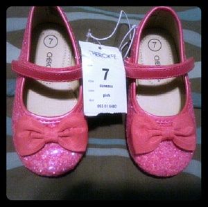 Pink sparkly shoes