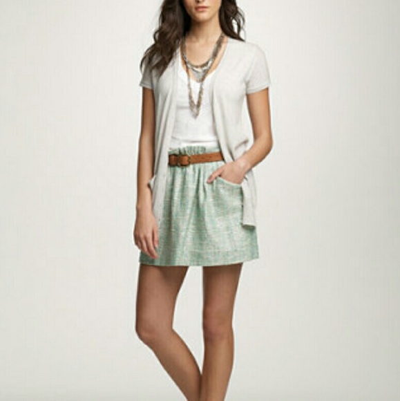 J. Crew Dresses & Skirts - J. Crew Charter Green Tweed Skirt