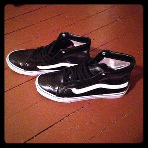 Mint condition black leather Vans