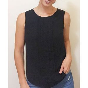 LC Lauren Conrad black pleated top