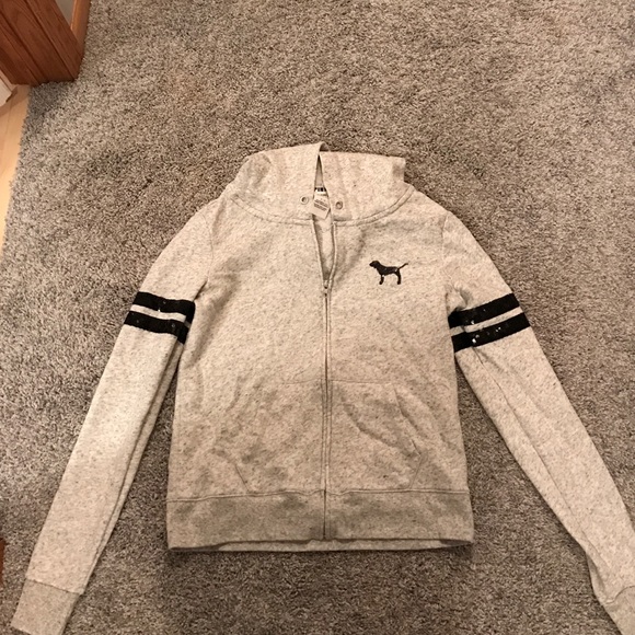 Pink Bling zip-up hoodie
