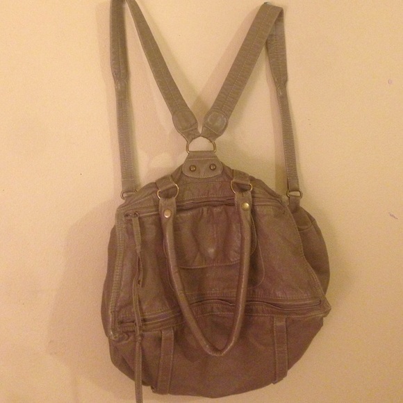 Gray Faux Leather Backpack Purse - Mossimo