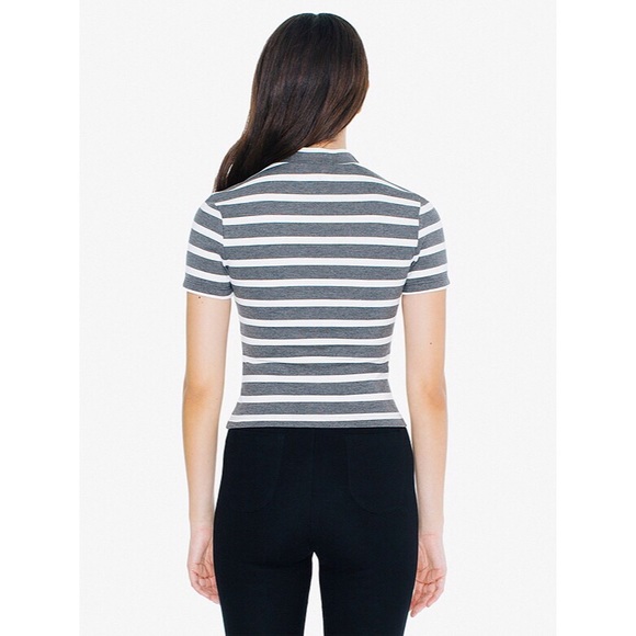 LAST CHANCE | American Apparel Mock Neck ponte tee - Picture 3 of 3