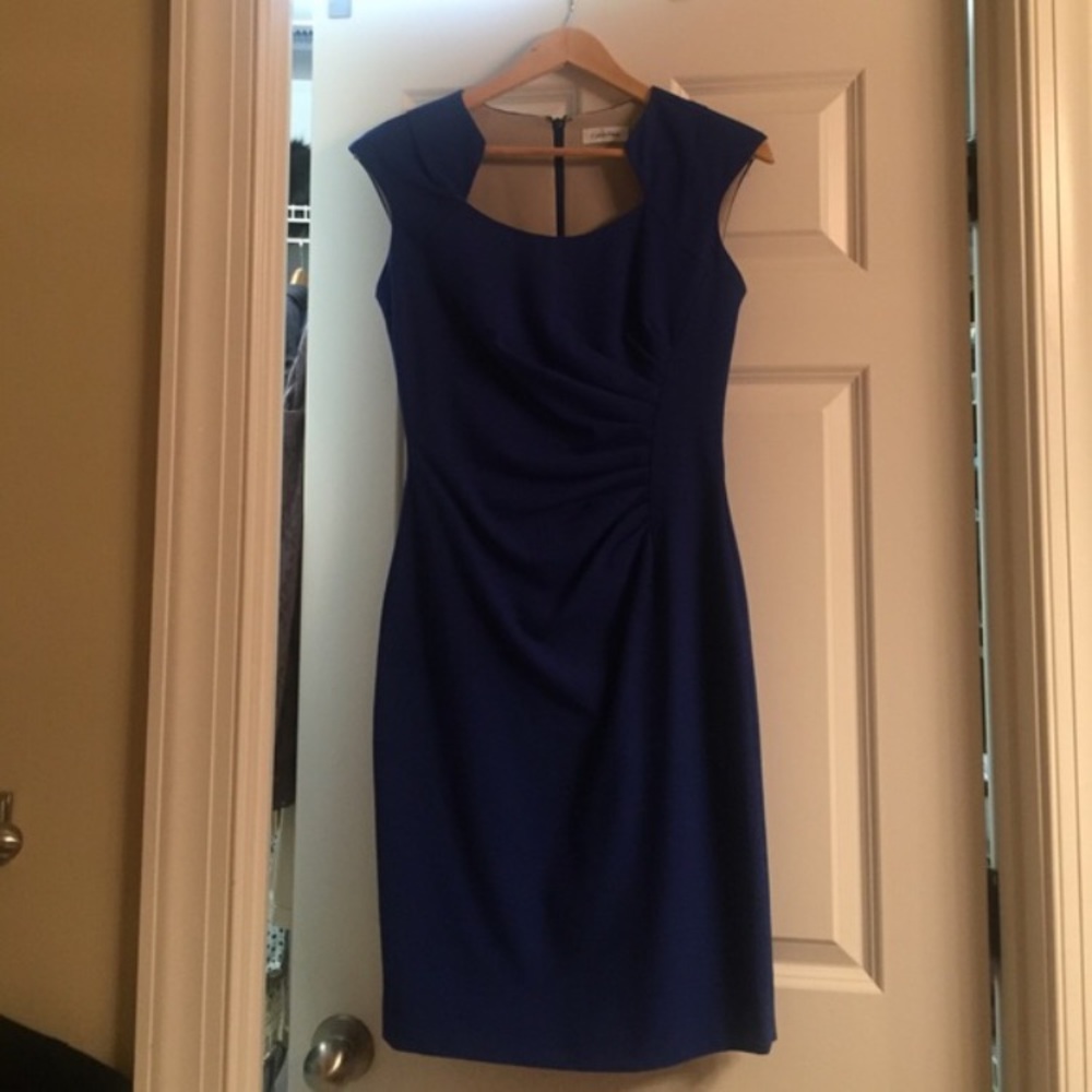 Calvin Klein size 2 blue dress like new