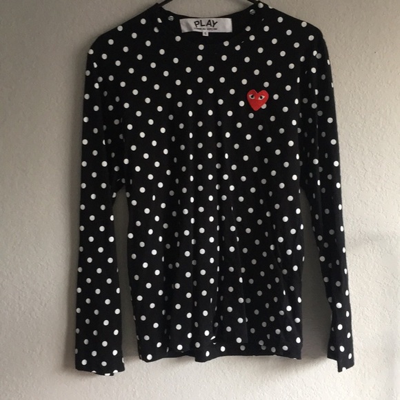 Comme des garçons polka dot long sleeve