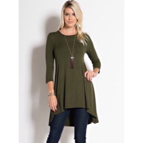 Love in Tops - LOVE IN 3/4 SLEEVE TUNIC TOP