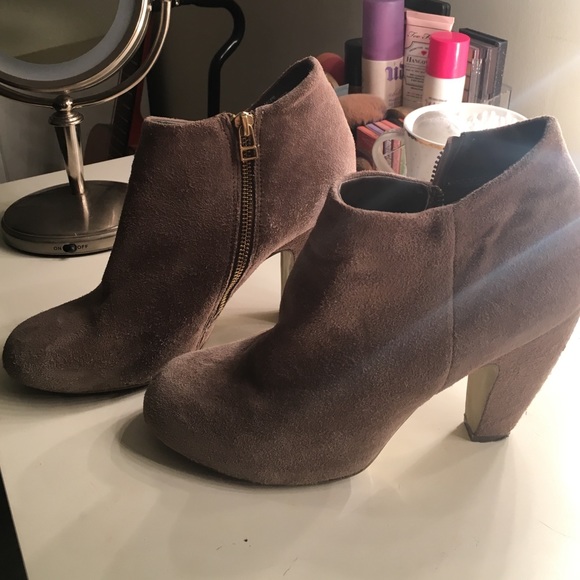 Taupe grey booties