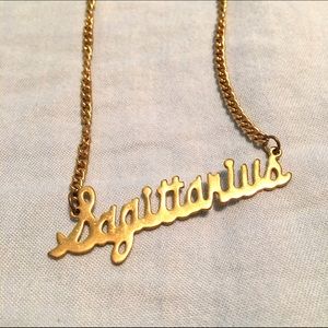 gold Sagittarius zodiac necklace 🌟