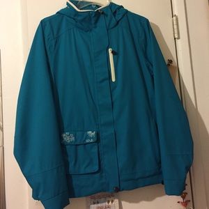 Rain coat, great for traveling abroad.