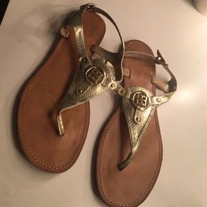 Gold Tommy Hilfiger Sandals
