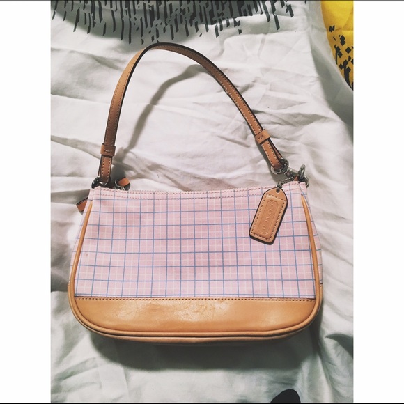 Tiny, vintage plaid Coach purse!