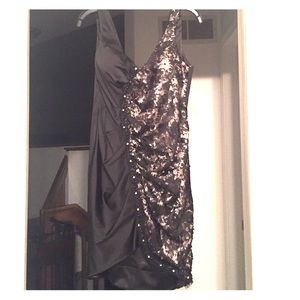 Black dress with black sequence