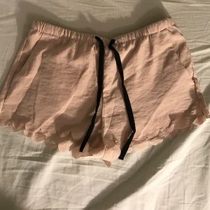 Baby pink loose shorts